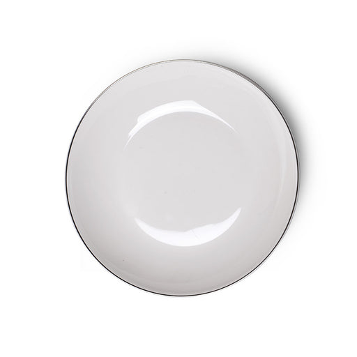 Deep Plate 20cm Milky White Porcelain Aleksa Series