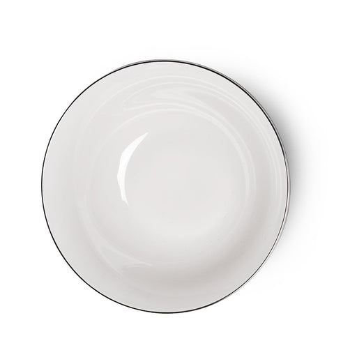 Salad Bowl 23cm Milky White Porcelain Aleksa Series