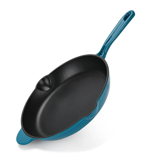 Frying Pan 26x4.5cm With Helper Handle Enamelled Non-Stick Cast Iron