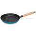 Grill Pan 24x3.5cm With Wooden Handle (Enamel Cast Iron)