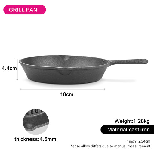 Grill Pan 18x4.4 cm (Cast Iron)