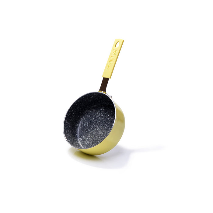 Sauce Pan Mini Chef 14x6cm/08LTR With Aluminium With Non-Stick Coating Yellow