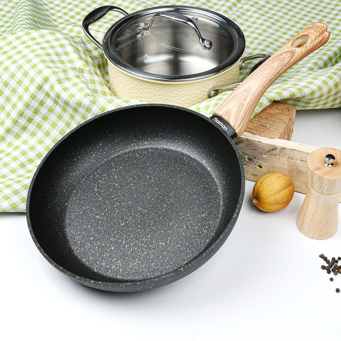 Frying Pan Black Cosmic 24x4.9cm With  Aluminium With Non-Stick Coating And Induction Bottom