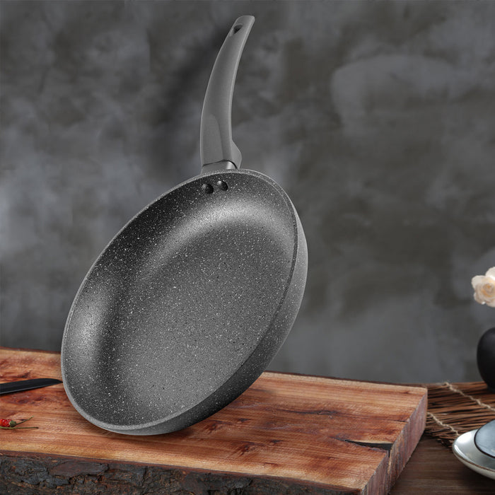 Frying Pan GREY STONE 24x4.5cm (Pressed Aluminum) With Induction Bottom