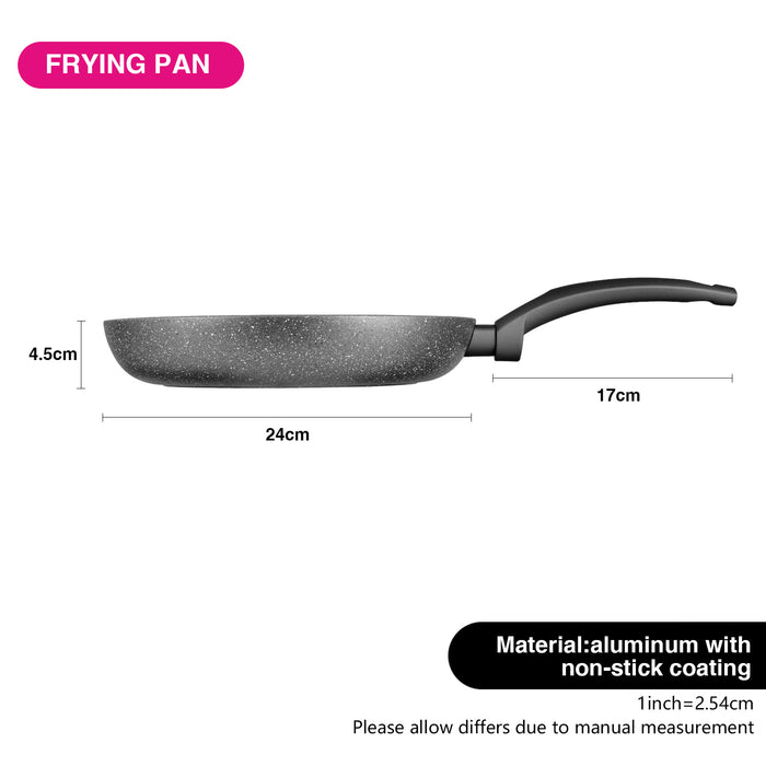 Frying Pan GREY STONE 24x4.5cm (Pressed Aluminum) With Induction Bottom