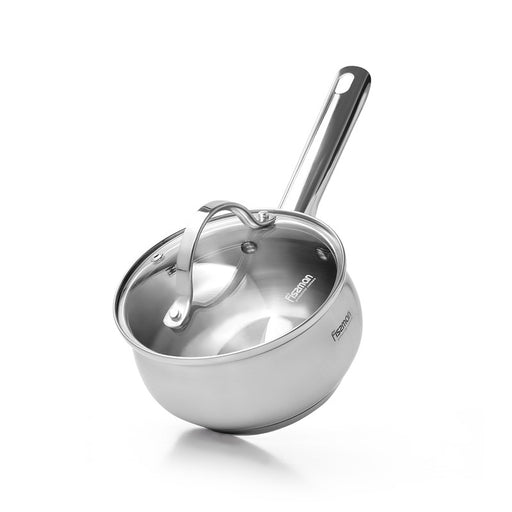 Saucepan With Glass Lid Stainless Martinez Series Steel 14x7cm/1.1LTR Silver 14x7cm