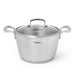 Stockpot  MILLENIUM 24x14 cm  5.6 LTR with glass lid (stainless steel)