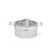 Stockpot 20x10cm/3.1L with Glass Lid Stainless Steel FOBUS