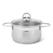 Stockpot MONICA 20cm/3.6 LTR with Glass Lid (Stainless Steel)