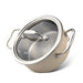 Saucepan With Lid Beige/Silver  Brigitte Series Stainless Steel 18х8.5cm