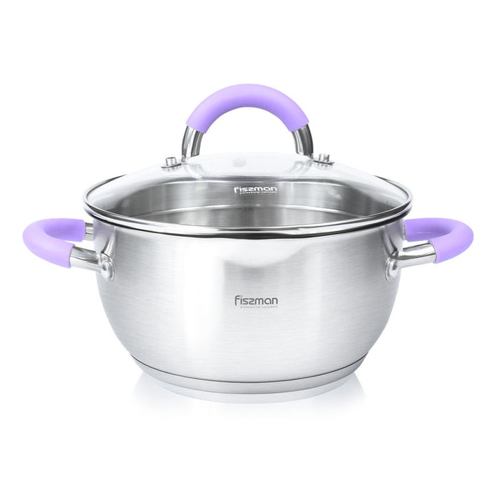 Casserole With Lid  Annette Series Stainless Steel And Built-in Strainer Silver 20x10cm