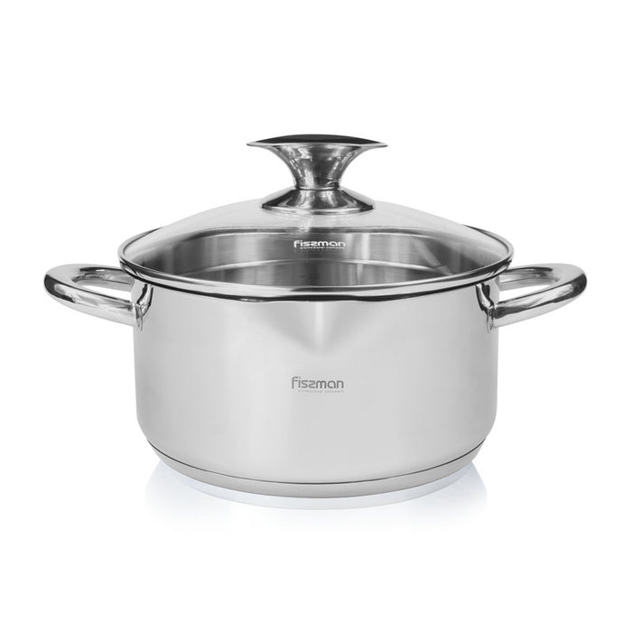 Casserole With Lid Silver  Stainless Steel 18cm