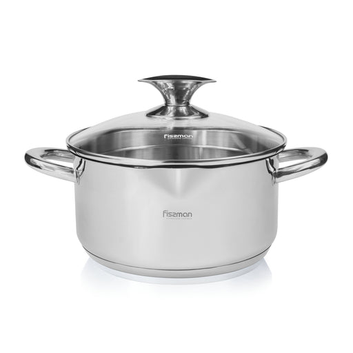 Casserole 20x10cm/3.1 LTR with Glass Lid Stainless Steel with Induction Bottom