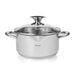 Casserole 20x10cm/3.1 LTR with Glass Lid Stainless Steel with Induction Bottom