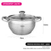 Saucepan with Glass Lid with Measuring Scale 22x14x12.5cm/1.3LTR