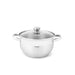 Stockpot PRIME 18x10.5 cm  2.7 LTR with glass lid (stainless steel)