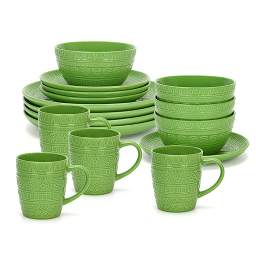 Set 16 Pcs MOTIF Green (Ceramic)