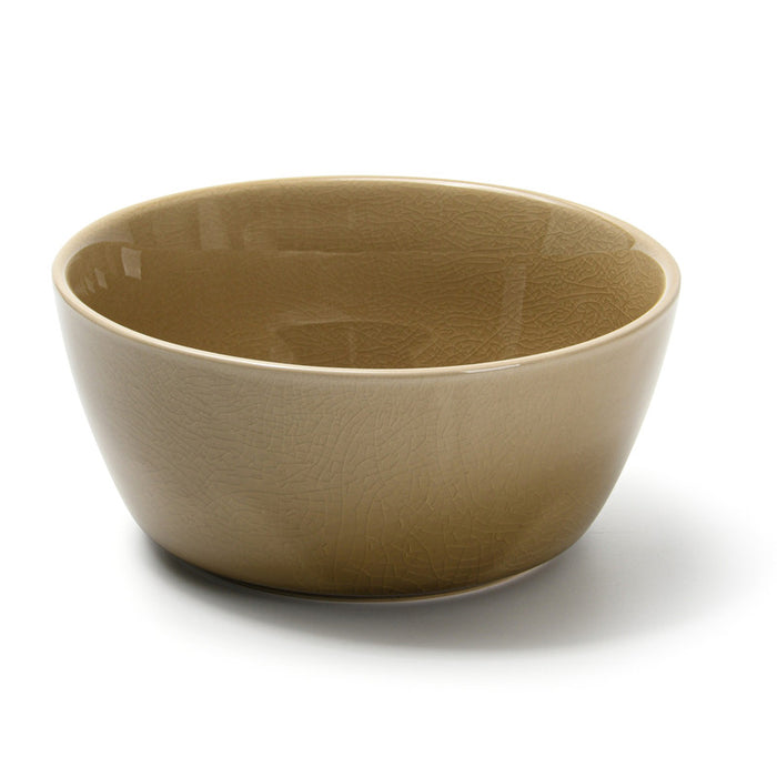 Ceramic Bowl Beige Crackle 1400ml