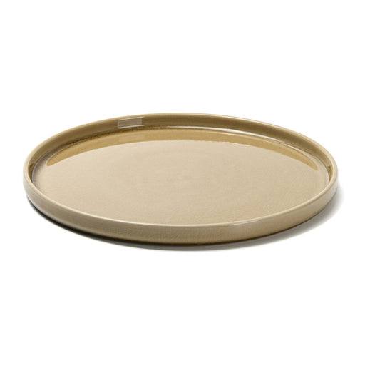 Ceramic Plate Beige Crackle 26.5x26.5x1.8 cm