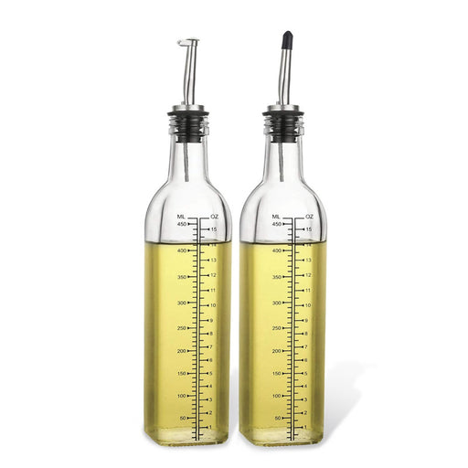 Cruet Glass Oil and Vinegar Glass Bottle Set of 2x500ml