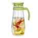 Glass Pitcher Jug with Filter Green Handle and Lid (Light Green) 1300ml