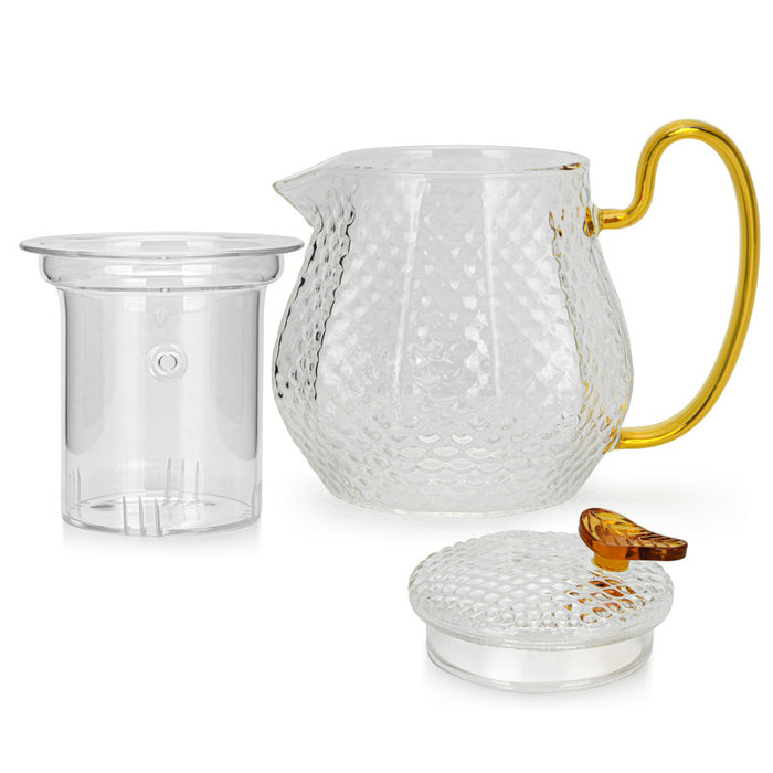 Tea Pot 600ml With Glass Filter (Borosilicate Glass) 6468