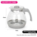 Glass Pitcher, Jug Removable Lid And Convenient Plastic Handle, Leakproof 1700ml