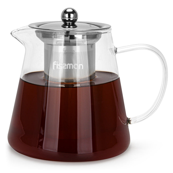 Tea Pot 950ml With Stainless Steel Filter (Borosilicate Glass) 6479