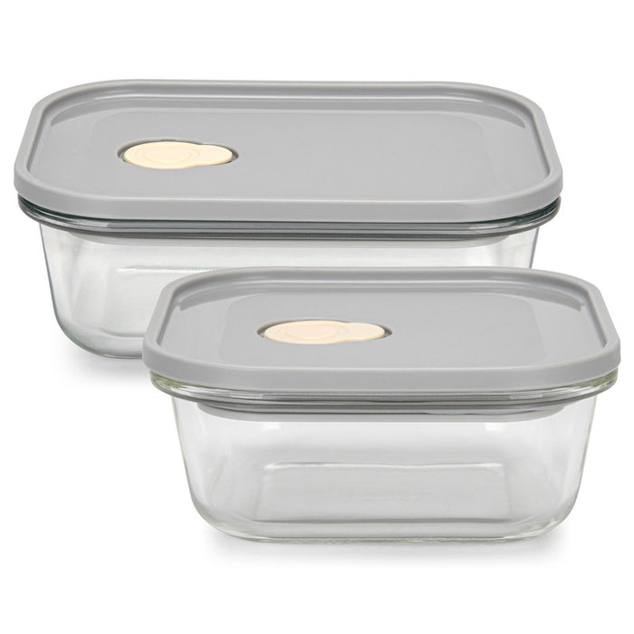 Food Containers Set With PP Lid (Glass)