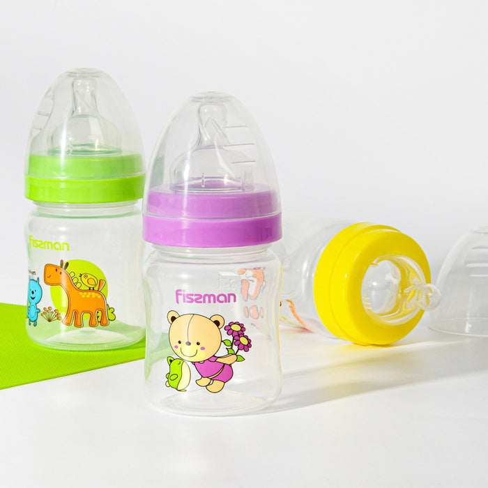 Plastic Baby Feeding Bottle With Wide Neck 120ml