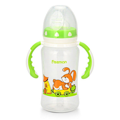 Feeding Bottle with Wide Neck and Handles Food Grade Plastic 300ml