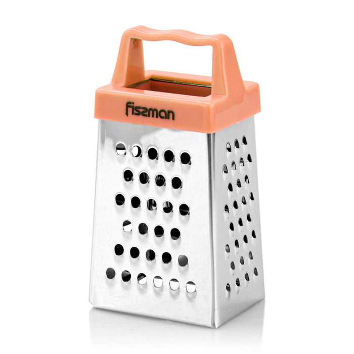 3 Inch 4-Sided MINI Grater (Stainless Steel) Orange