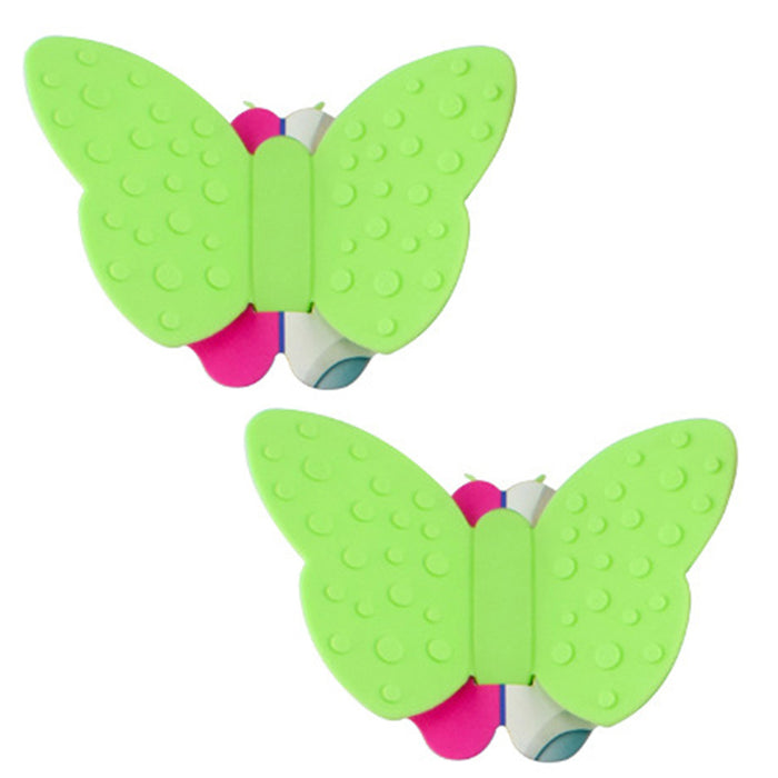 Butterfly Shaped Pot Holder with Magnet (Silicone) Green