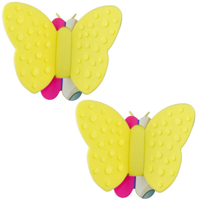 Butterfly Shaped Pot Holder with Magnet (Silicone) Yellow