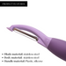 P-shaped peeler 16 cm (stainless steel) Violet
