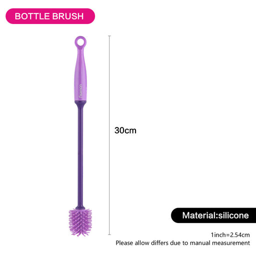 Silicone Bottle Cleaning Brush 29cm  Purple