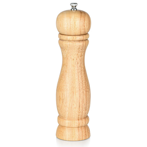 Salt & pepper mill 21.5x5 cm (Rubber wood body with ceramic grinder) Light Brown