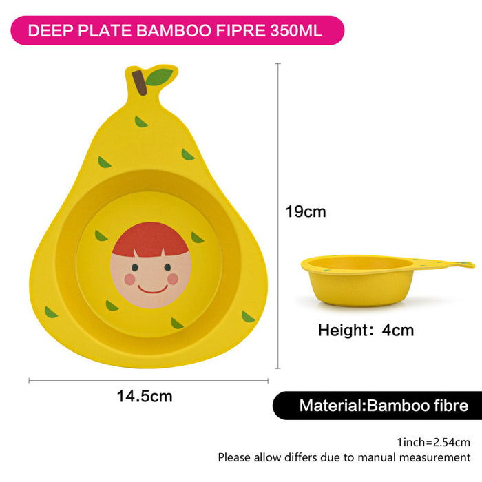 Bamboo Fibre Deep Plate 19cm PEAR