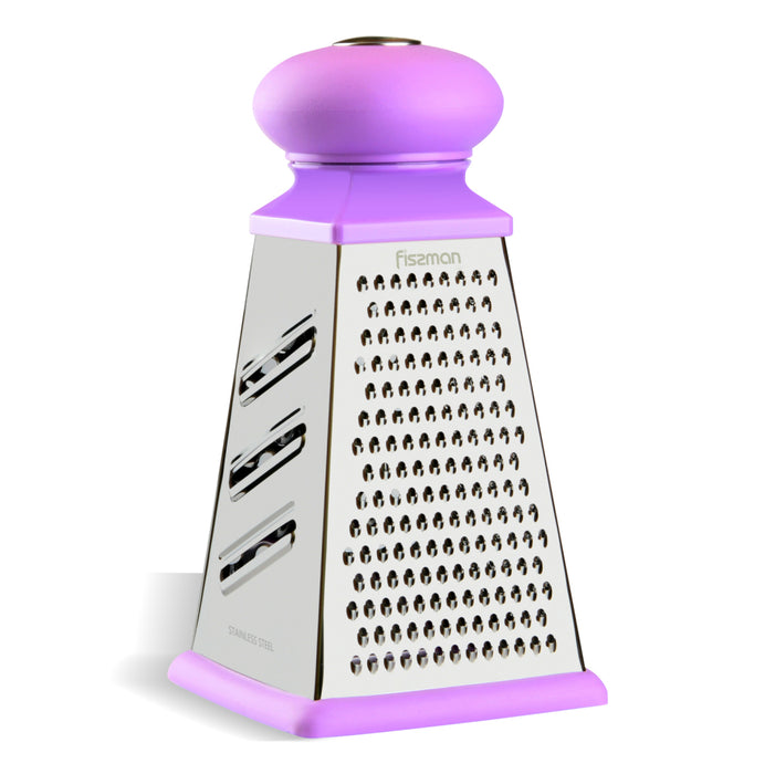 4-sided Grater (Stainless Steel) 23cm - Purple