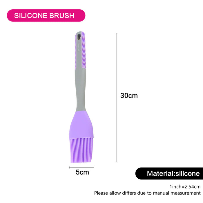 Marinating Kitchen Brush With Transparent Handle - Violet  30x5cm