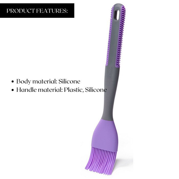 Marinating Kitchen Brush With Transparent Handle - Mint Green. Purple 30x5cm shop online at FISSMAN.