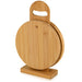 Set of 4 round cutting boards 20x1 cm with a stand (Bamboo)