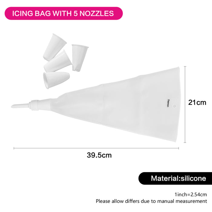 Icing Bag With 4 Nozzles 39.5x21cm