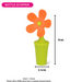 Bottle stopper FLOWER 9 cm (Silicone) (Orange/Purple) - 2 PCS