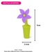 Bottle stopper FLOWER 9 cm (Silicone) (Orange/Purple) - 2 PCS