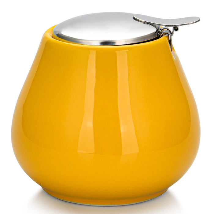 Sugar Bowl Ceramic with Lid 600ml Yellow