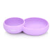 Double divided bowl 24x15x5 cm  580 ml (silicone) Violet