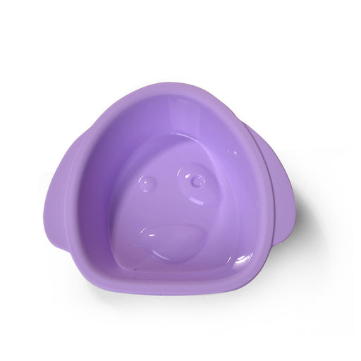 Silicone Bowl Deep Plate for Children (Puppy Design) 16x14x5cm  390ml Purple