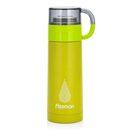 Stainless Steel Double Wall Vacuum Thermos  Bottle Leakproof with Plastic Cup Lid 350ml