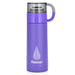 Stainless Steel Double Wall Vacuum Thermos Bottle. Leakproof with Plastic Cup Lid 350ml